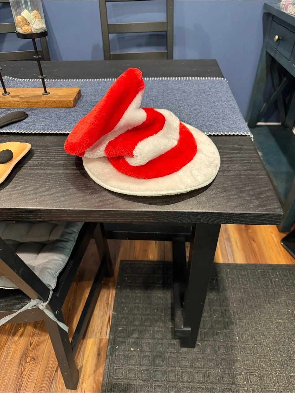 Red and White Spiral Dr Seuss hat
